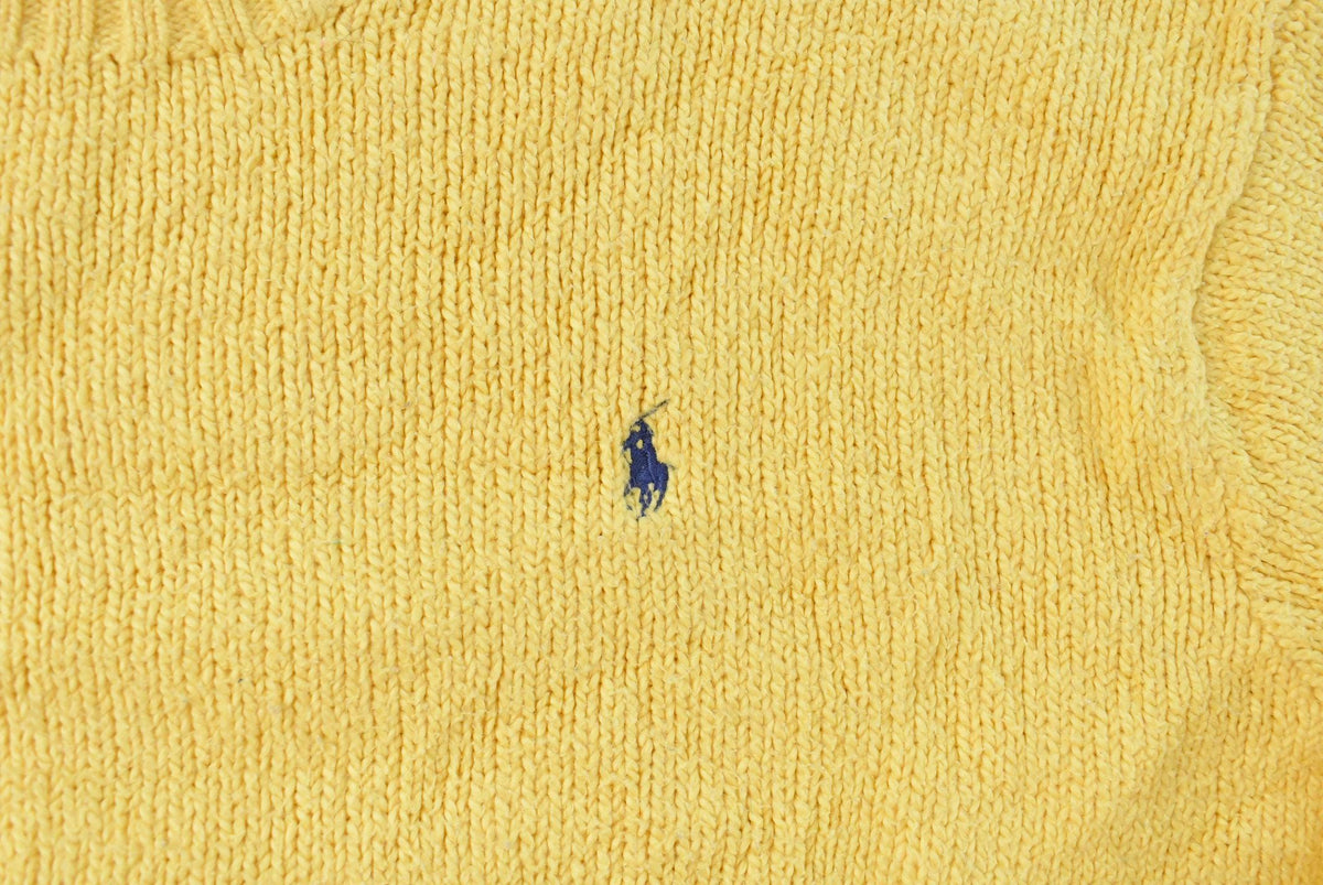 Vintage 1990s Polo By Ralph Lauren Chunky Knit Crewneck Sweater Mens XL from propervintagecanada