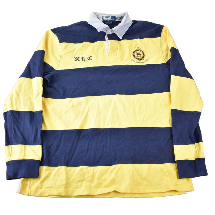 Vintage 1990s Polo By Ralph Lauren Embroidered Small Pony Equestrian Rugby Sweater Size M from propervintagecanada