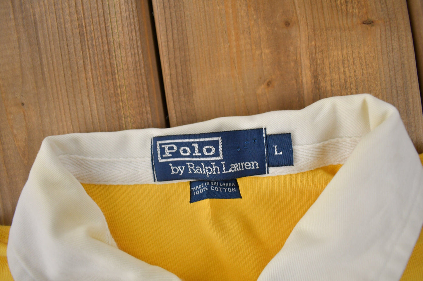 Vintage 1990s Polo By Ralph Lauren Embroidered Small Pony Rugby Sweater from propervintagecanada