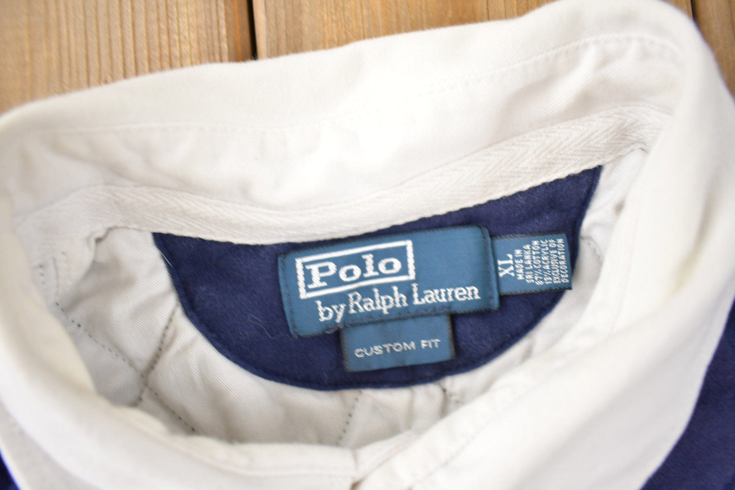 Vintage 1990s Polo By Ralph Lauren Embroidered Small Pony Rugby Sweater Size XL from propervintagecanada