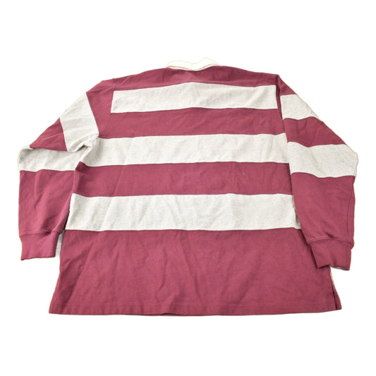 Vintage 1990s Polo By Ralph Lauren Embroidered Small Pony Striped Rugby Sweater Size XLarge from propervintagecanada