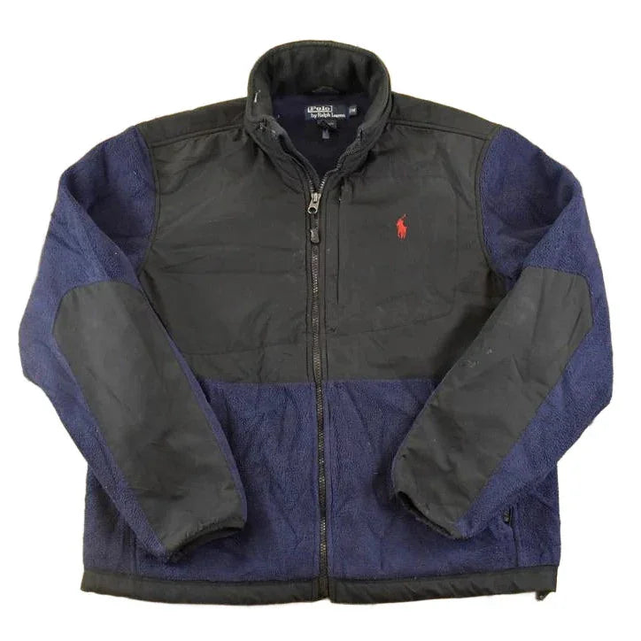 Vintage 1990s Polo By Ralph Lauren Fleece Full Zip Sweater Men's M / Geometric Abstract Pattern / 90s Pullover Sweatshirt / Gorpcore Hiking from propervintagecanada