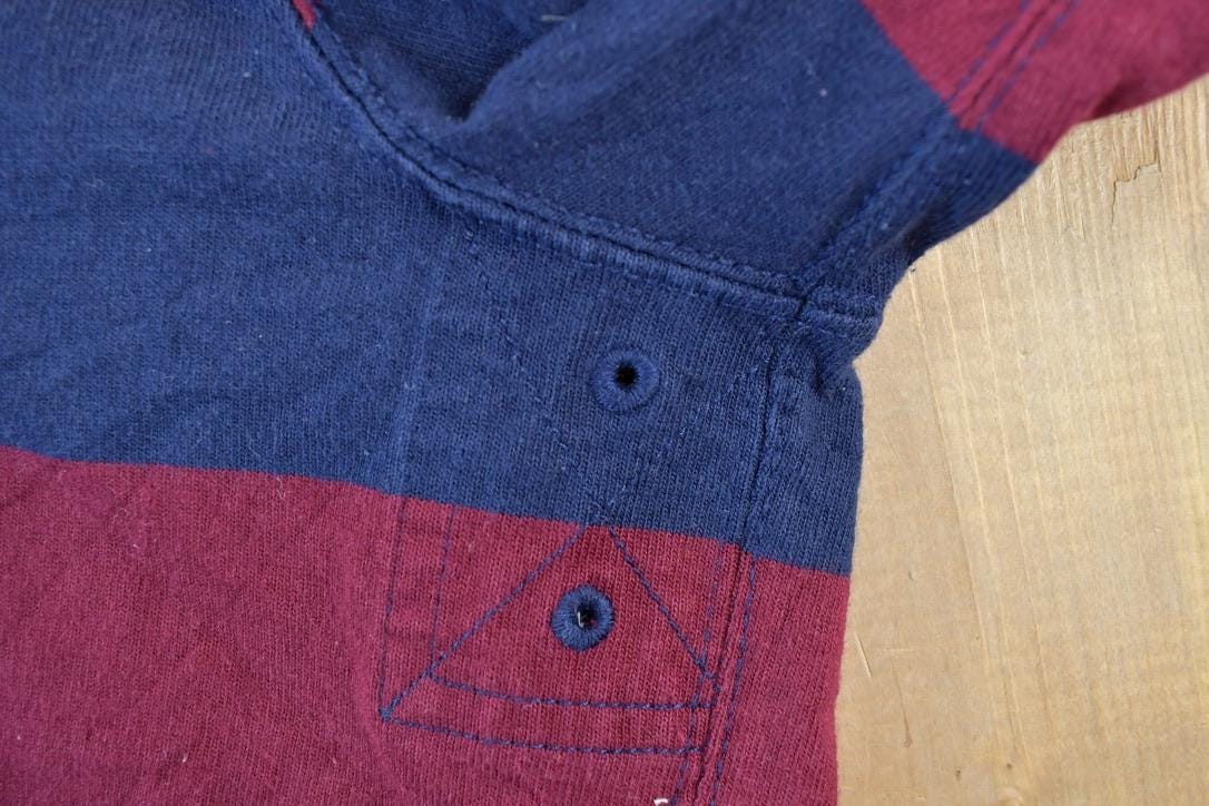 Vintage 1990s Polo By Ralph Lauren Hooded Rugby Button Up Shirt Men's Large from propervintagecanada