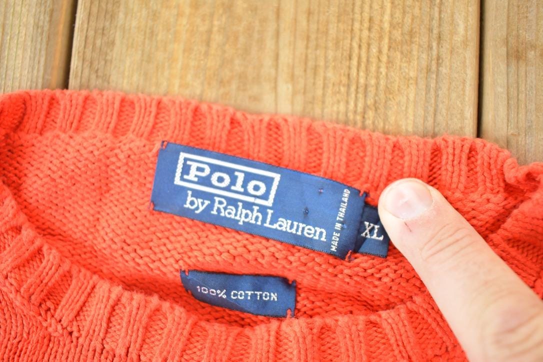 Vintage 1990s Polo By Ralph Lauren Knit Crewneck Sweater Mens XL from propervintagecanada