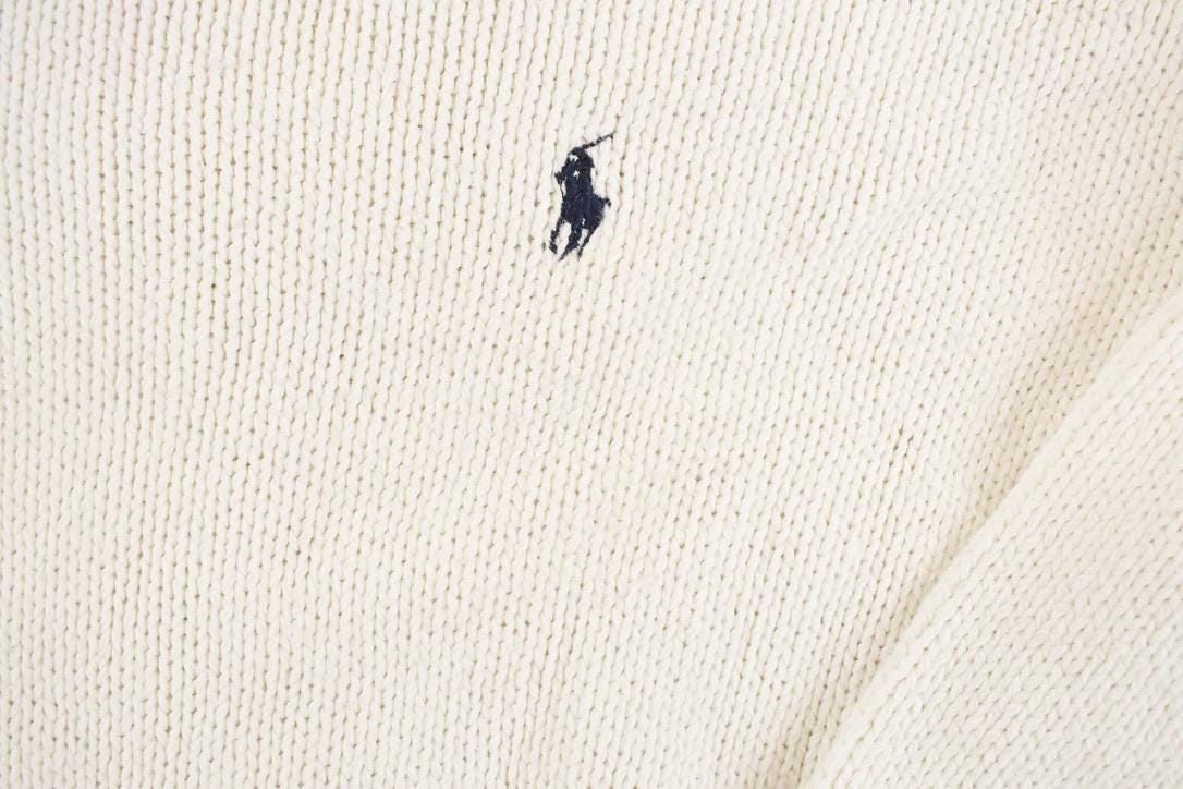 Vintage 1990s Polo By Ralph Lauren Loose Knit Crewneck Sweater Mens M / Abstract Pattern 3D Knitted Sweatshirt from propervintagecanada