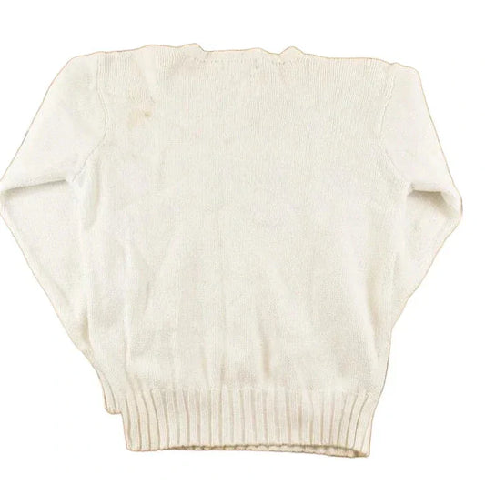 Vintage 1990s Polo By Ralph Lauren Loose Knit Crewneck Sweater Mens M / Abstract Pattern 3D Knitted Sweatshirt from propervintagecanada