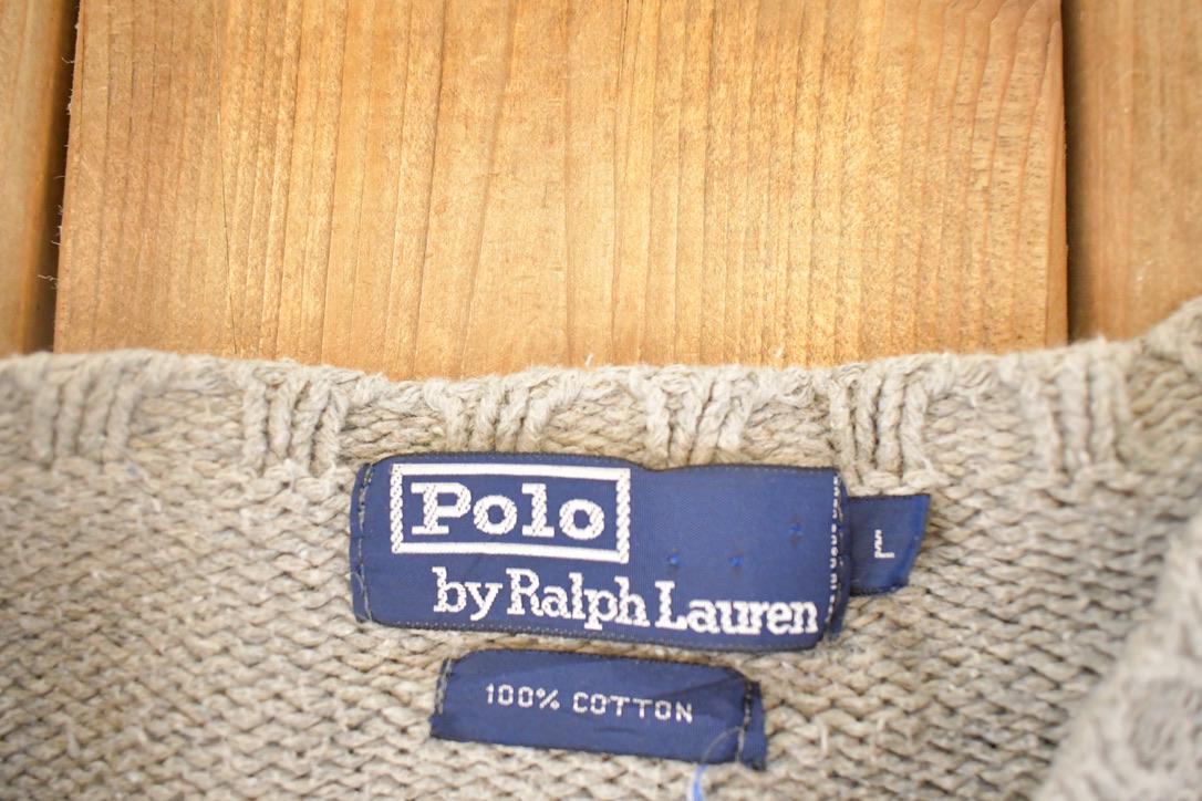 Vintage 1990s Polo By Ralph Lauren Loose Knit Sweater Men's L from propervintagecanada