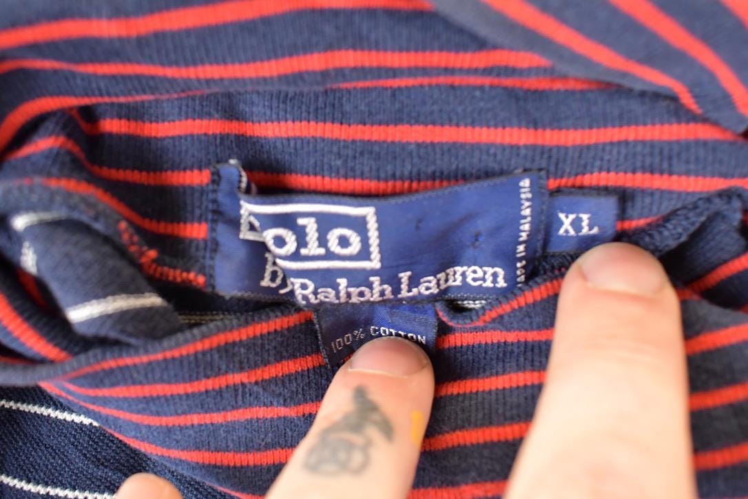 Vintage 1990s Polo By Ralph Lauren Nautical Knit Turtleneck Sweater Mens M from propervintagecanada