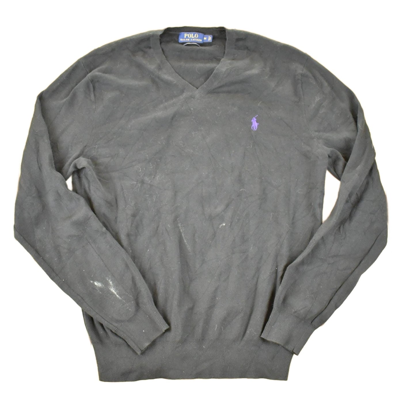 Vintage 1990s Polo By Ralph Lauren Pima Cotton V Neck Sweater Mens M from propervintagecanada
