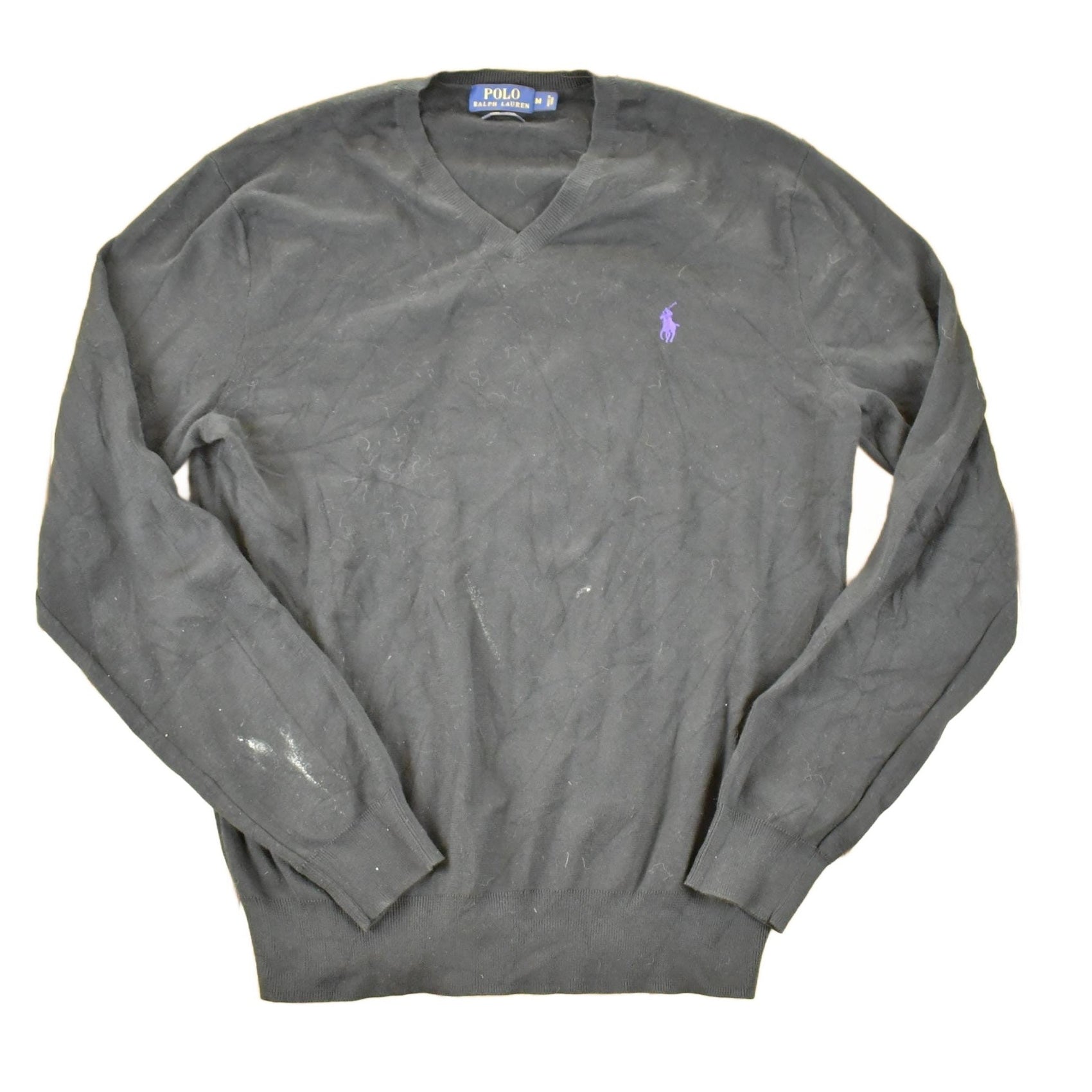 Vintage 1990s Polo By Ralph Lauren Pima Cotton V Neck Sweater Mens M from propervintagecanada