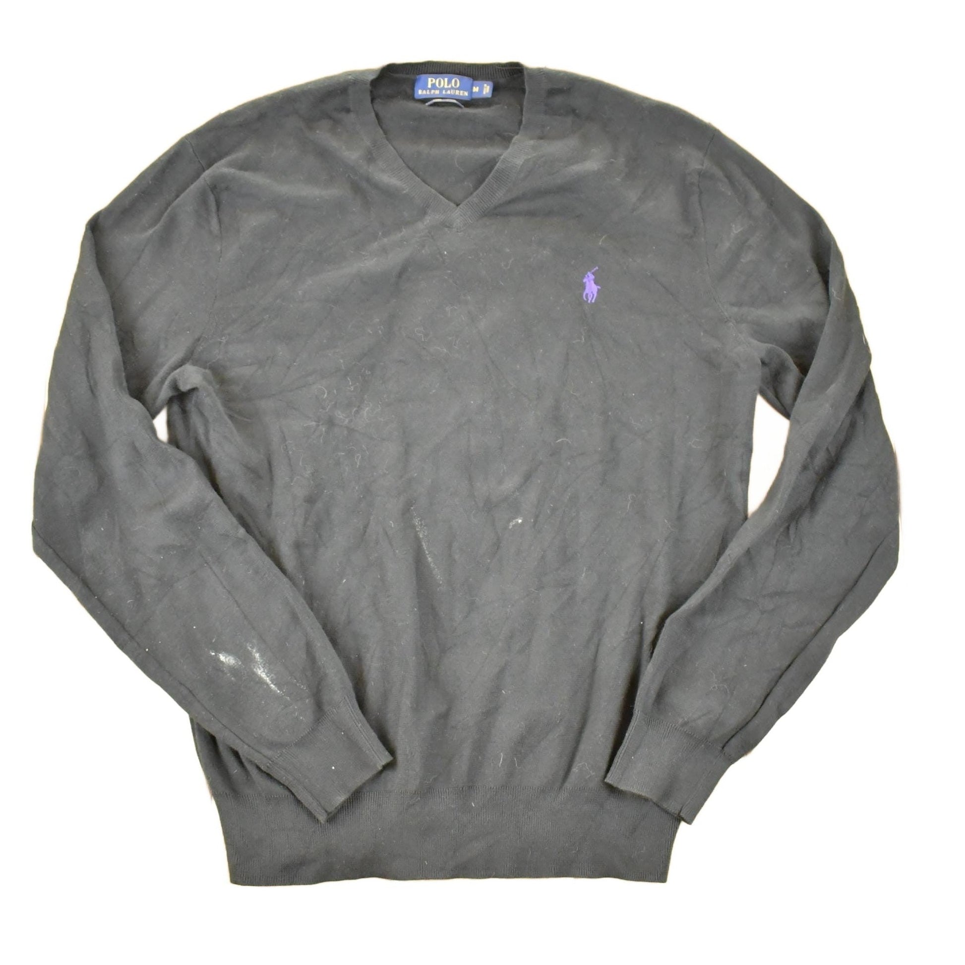 Vintage 1990s Polo By Ralph Lauren Pima Cotton V Neck Sweater Mens M from propervintagecanada