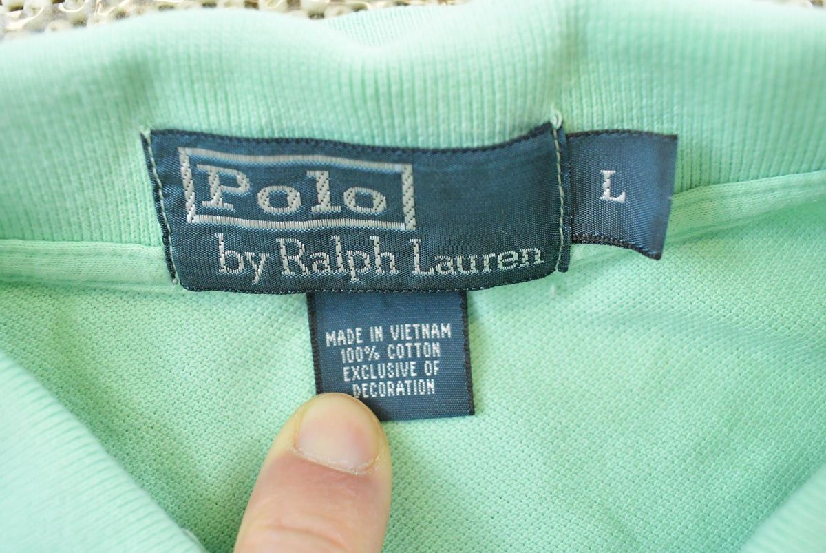 Vintage 1990s Polo By Ralph Lauren Quarter Button Collared Shirt Men's Large from propervintagecanada