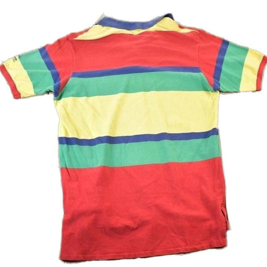 Vintage 1990s Polo By Ralph Lauren Quarter Button Short Sleeve Button Up Shirt Made In USA Men's XL from propervintagecanada