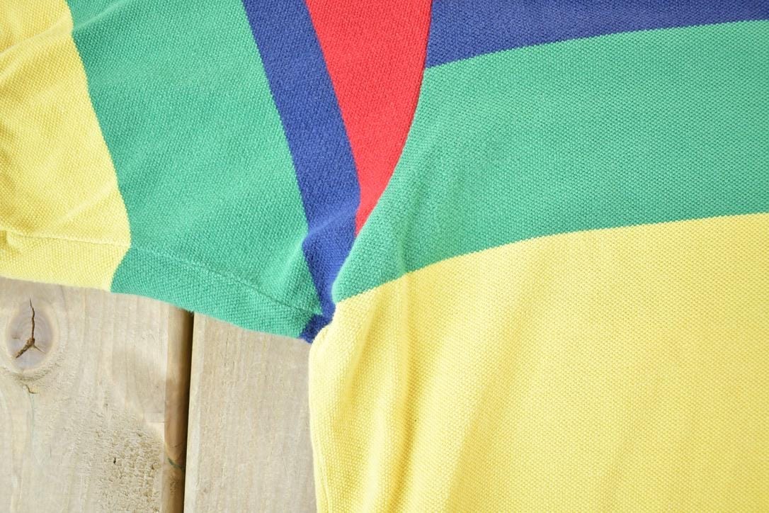 Vintage 1990s Polo By Ralph Lauren Quarter Button Short Sleeve Button Up Shirt Made In USA Men's XL from propervintagecanada