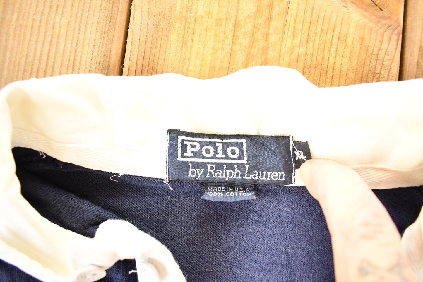 Vintage 1990s Polo By Ralph Lauren Quarter Button Up Polo Shirt Mens XL from propervintagecanada