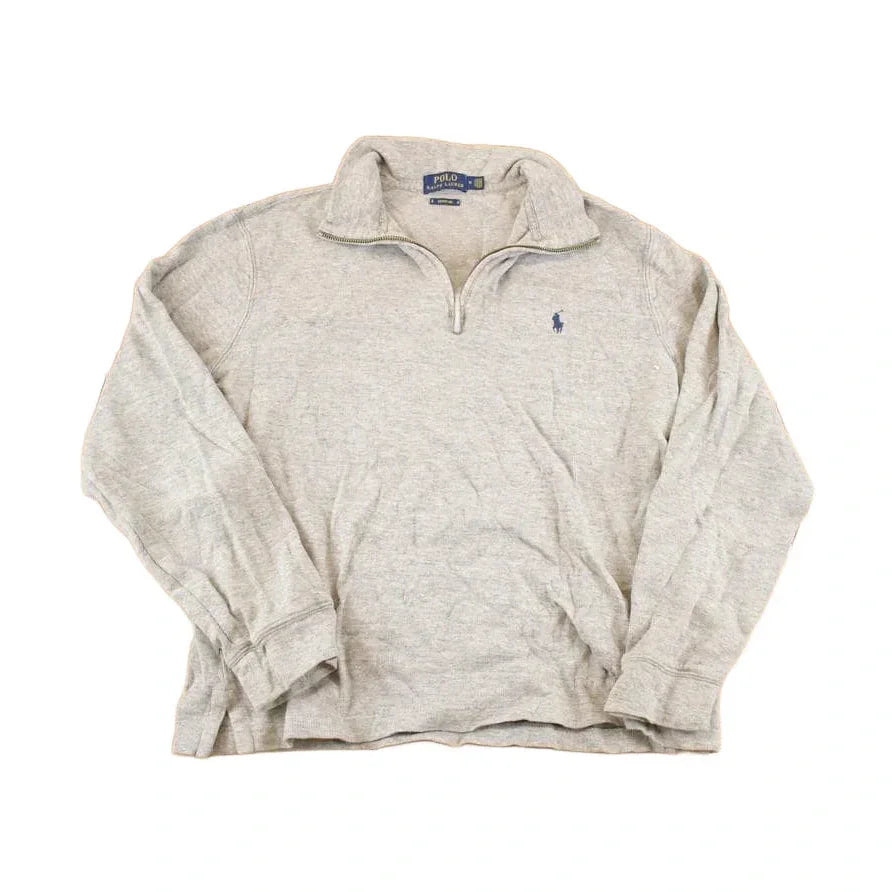 Vintage 1990s Polo By Ralph Lauren Quarter Zip Knit Sweater Men's M from propervintagecanada