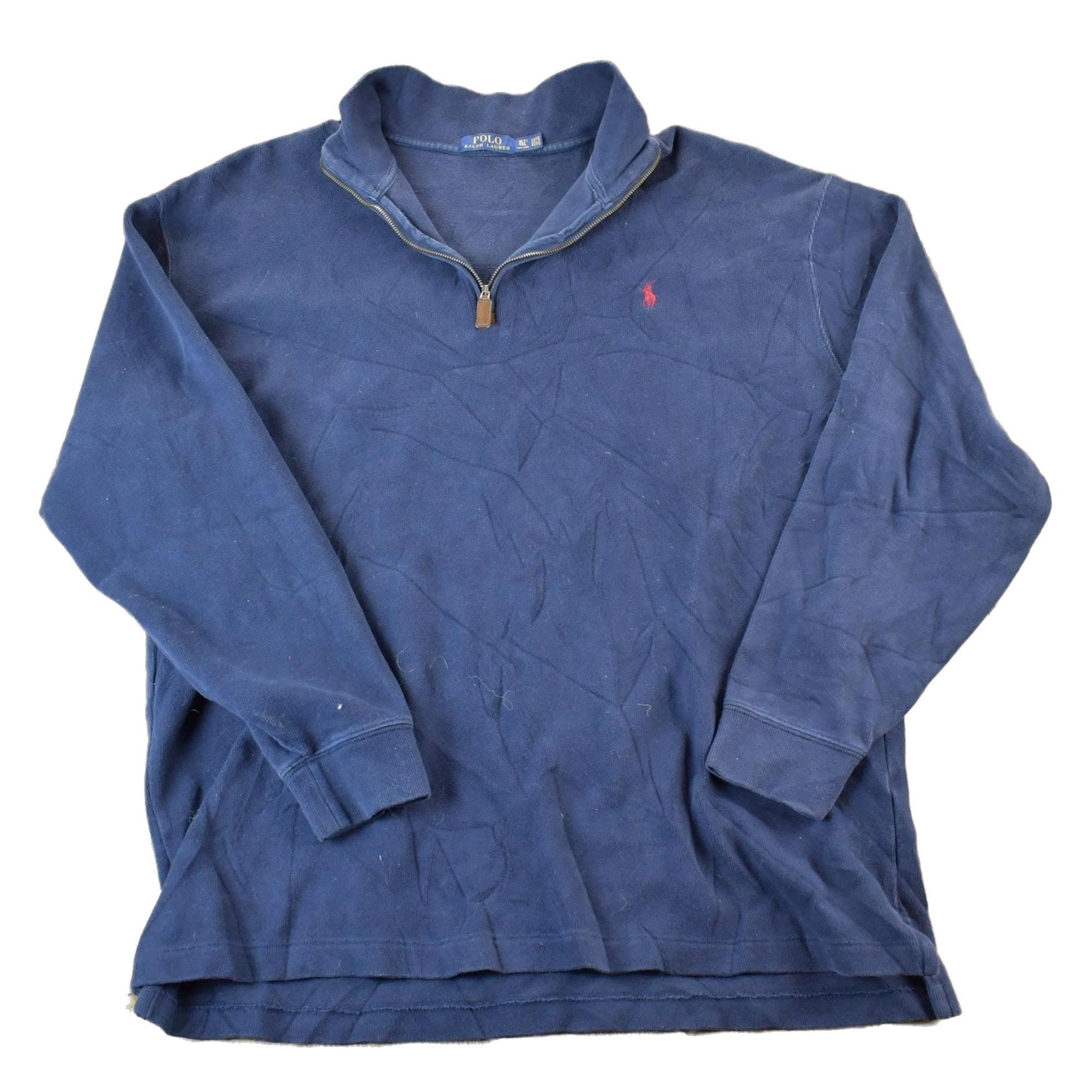 Vintage 1990s Polo By Ralph Lauren Quarter Zip Sweatshirt Men's XL Tall