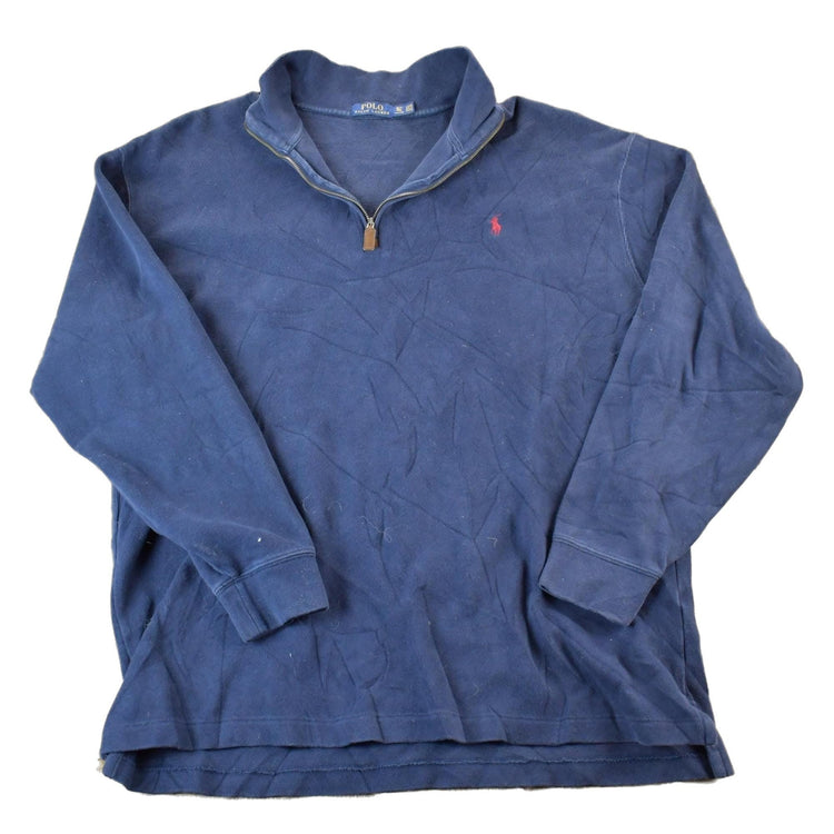 Vintage 1990s Polo By Ralph Lauren Quarter Zip Sweatshirt Men's XL Tall from propervintagecanada