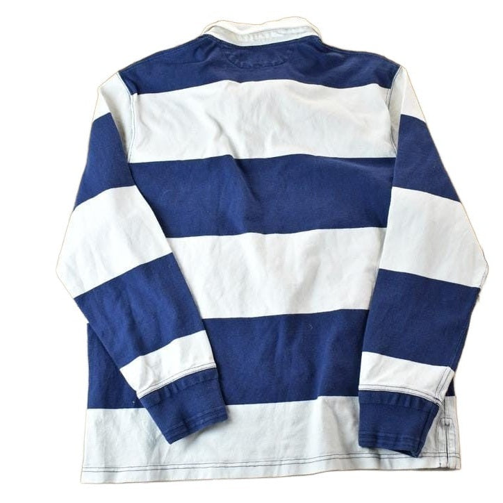 Vintage 1990s Polo By Ralph Lauren Rugby Striped Button Up Shirt Men's Large from propervintagecanada