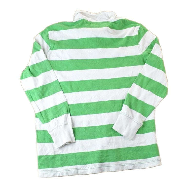 Vintage 1990s Polo By Ralph Lauren Rugby Style Striped Button Up Shirt Men's Large from propervintagecanada