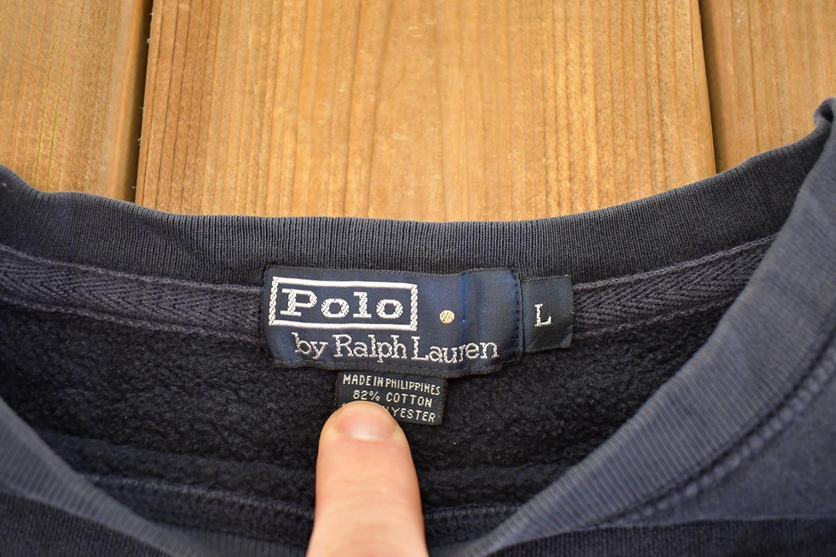 Vintage 1990s Polo By Ralph Lauren Souvenir Crewneck Sweatshirt Men's L from propervintagecanada
