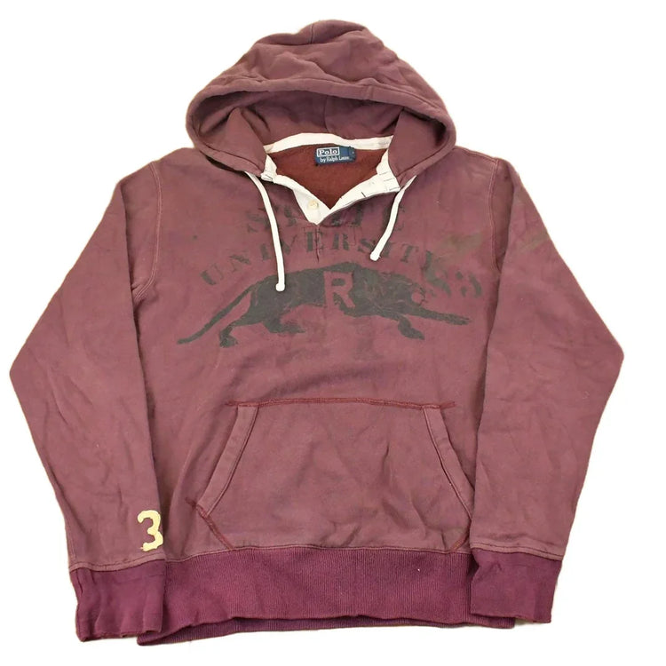 Vintage 1990s Polo By Ralph Lauren State Henley Hoodie Men's Medium from propervintagecanada