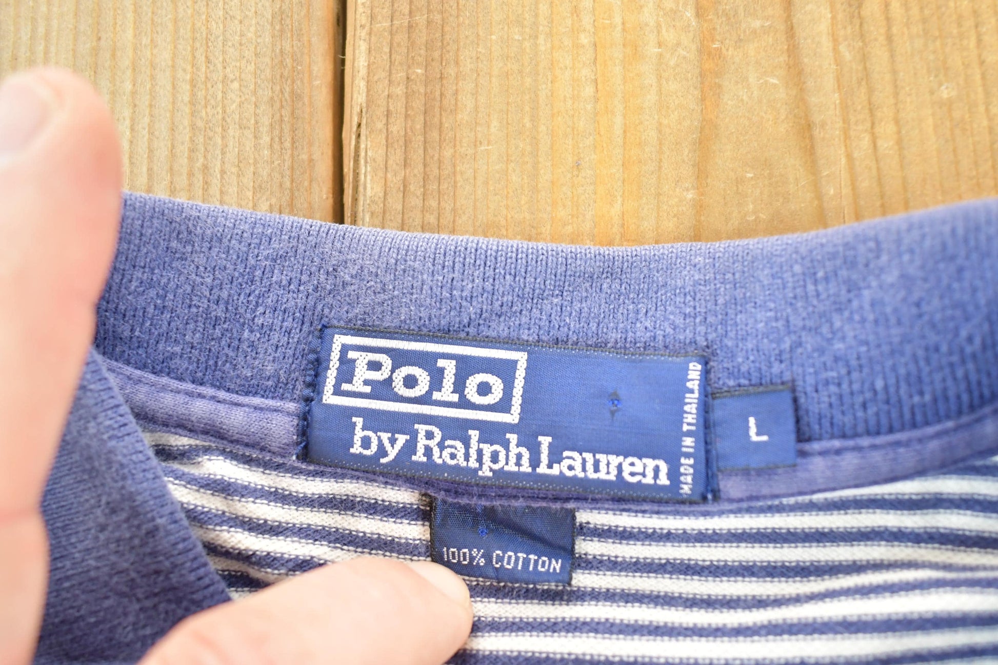 Vintage 1990s Polo By Ralph Lauren Striped Yacht Quarter Button Up Shirt Mens L from propervintagecanada