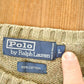 Vintage 1990s Polo By Ralph Lauren Tan Knit Crewneck Sweater Mens L from propervintagecanada