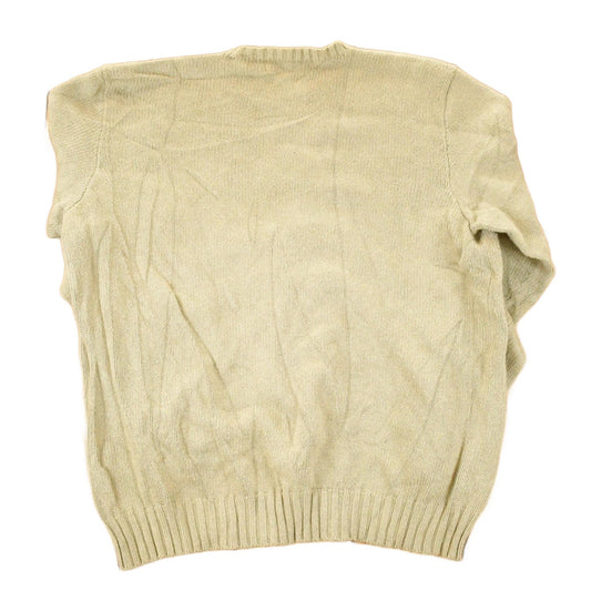 Vintage 1990s Polo By Ralph Lauren Tan Knit Crewneck Sweater Mens L from propervintagecanada