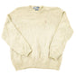 Vintage 1990s Polo By Ralph Lauren Tan Knit Crewneck Sweater Mens L from propervintagecanada