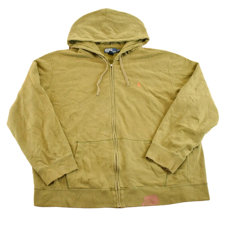 Vintage 1990s Polo By Ralph Lauren Zip Up Hoodie Sweatshirt Men's XXL from propervintagecanada