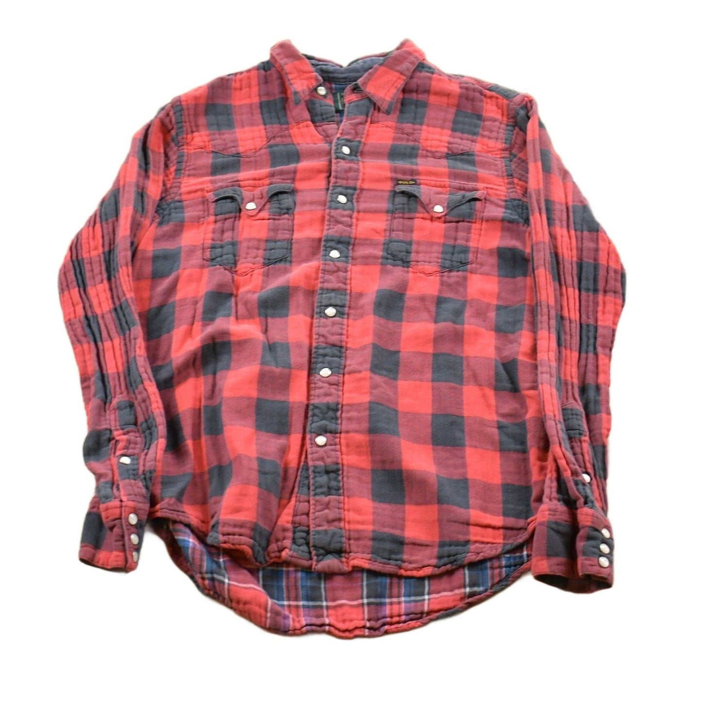 Vintage 1990s Polo Country Plaid Western Button Up Shirt Men's Large from propervintagecanada