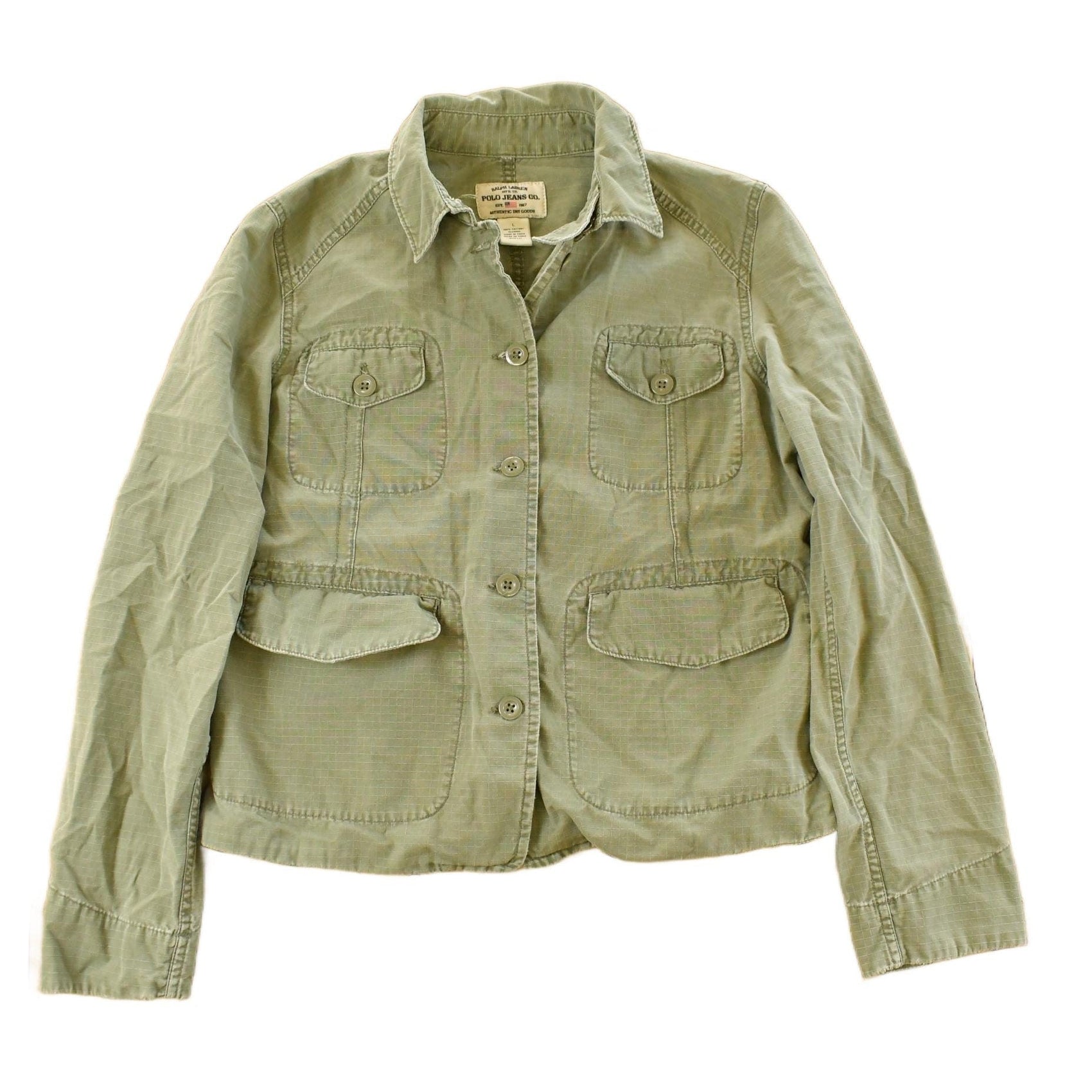 Vintage 1990s Polo Jeans Co Ralph Lauren Button Up Shirt Women's Medium from propervintagecanada