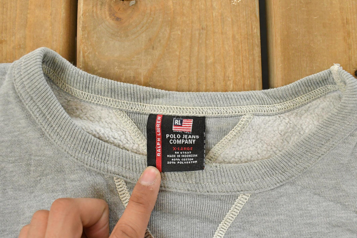 Vintage 1990s Polo Jeans Co. Ralph Lauren Crewneck Sweatshirt Men's XL from propervintagecanada