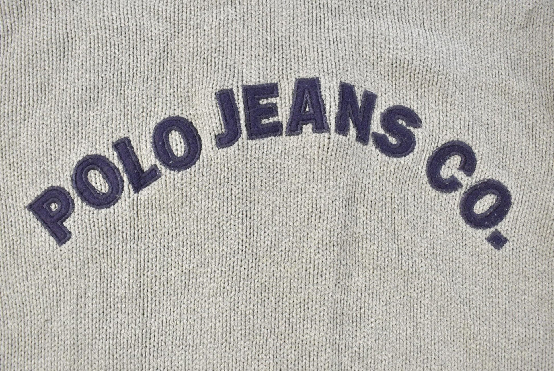 Vintage 1990s Polo Jeans Co Ralph Lauren Knit Cotton Crewneck Sweater Men's L from propervintagecanada