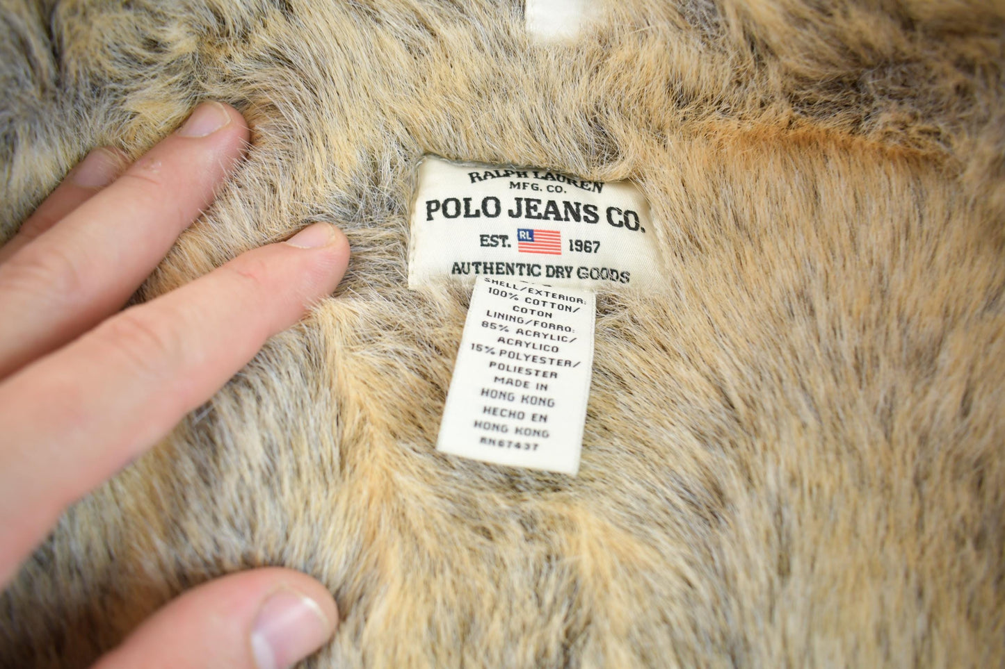 Vintage 1990s Polo Jeans Fur Lined Embroidered Sweater Vest Women's M from propervintagecanada