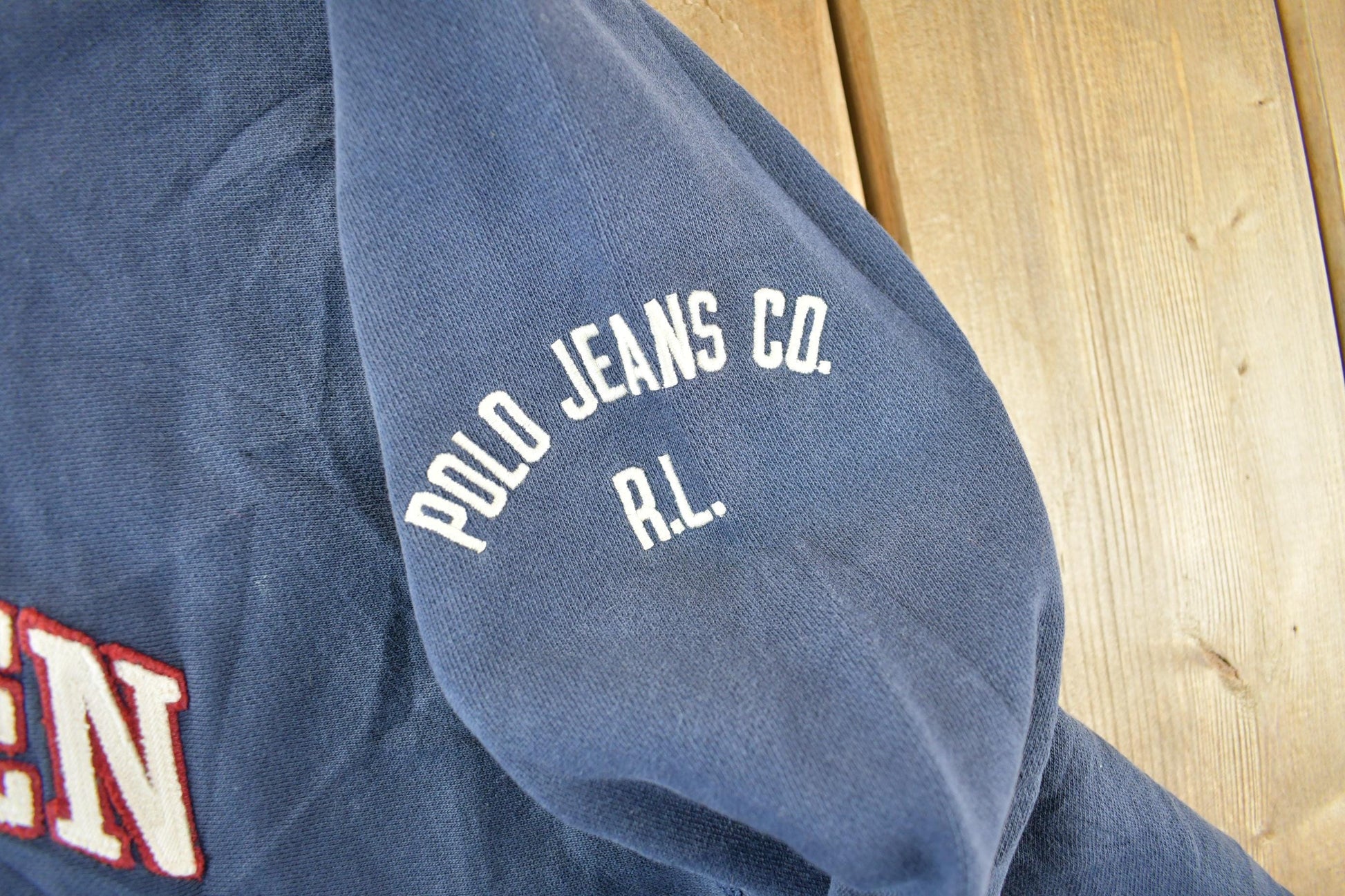 Vintage 1990s Polo Jeans Ralph Lauren Crewneck Sweatshirt Men's 2XL from propervintagecanada