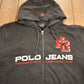 Vintage 1990s Polo Jeans Ralph Lauren Embroidered Full Zip Hoodie Men's 2XL from propervintagecanada