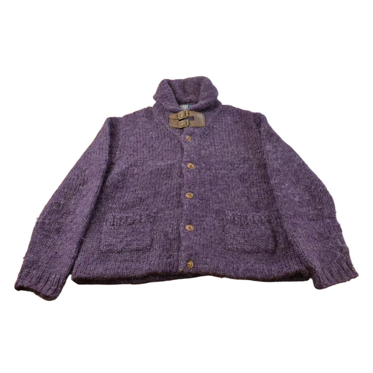 Vintage 1990s Polo Ralph Lauren Alpace Wool Hand Knit Cardigan Sweater Women's XL from propervintagecanada
