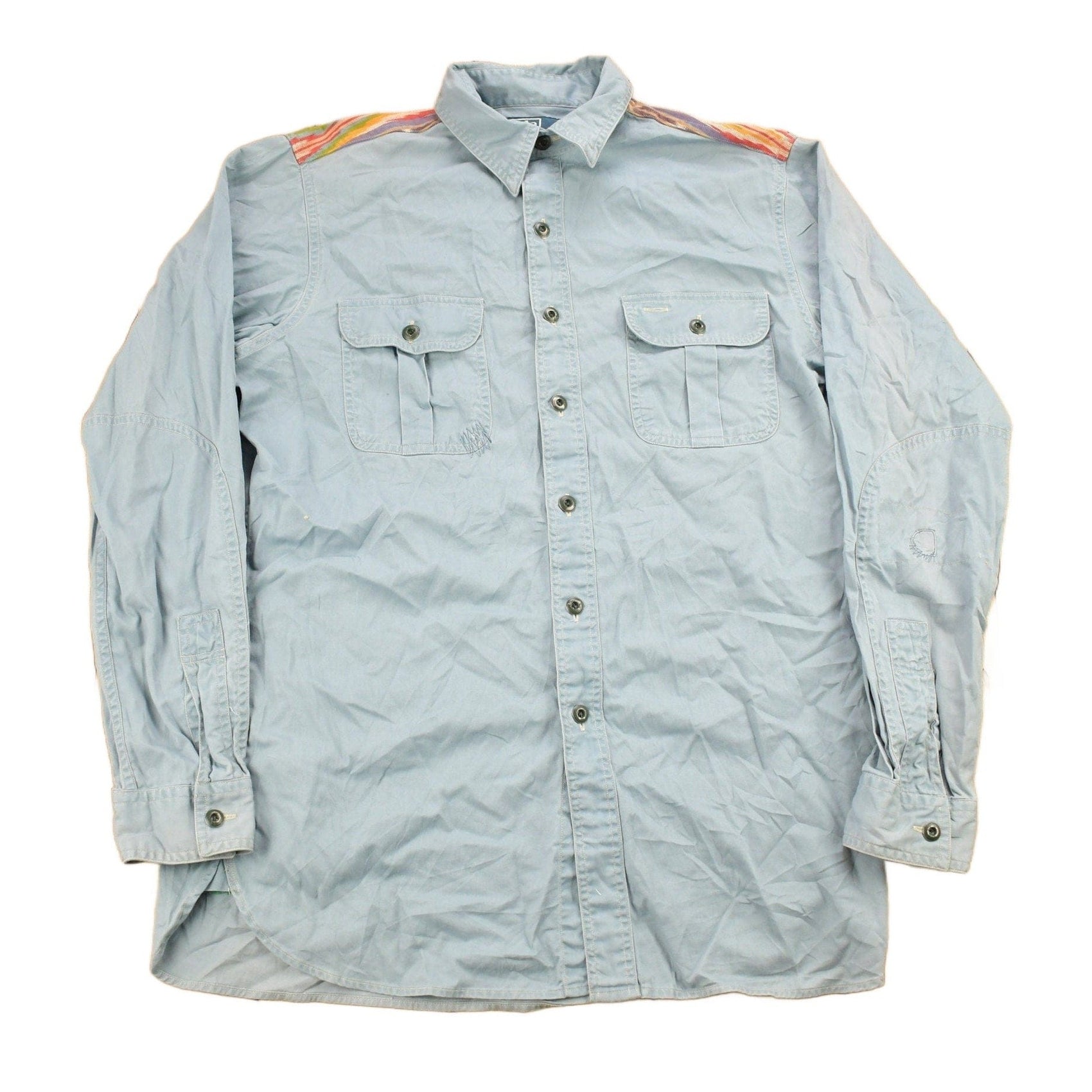 Vintage 1990s Polo Ralph Lauren Aztec Shoulder Button Up Shirt Men's MMen's Medium from propervintagecanada