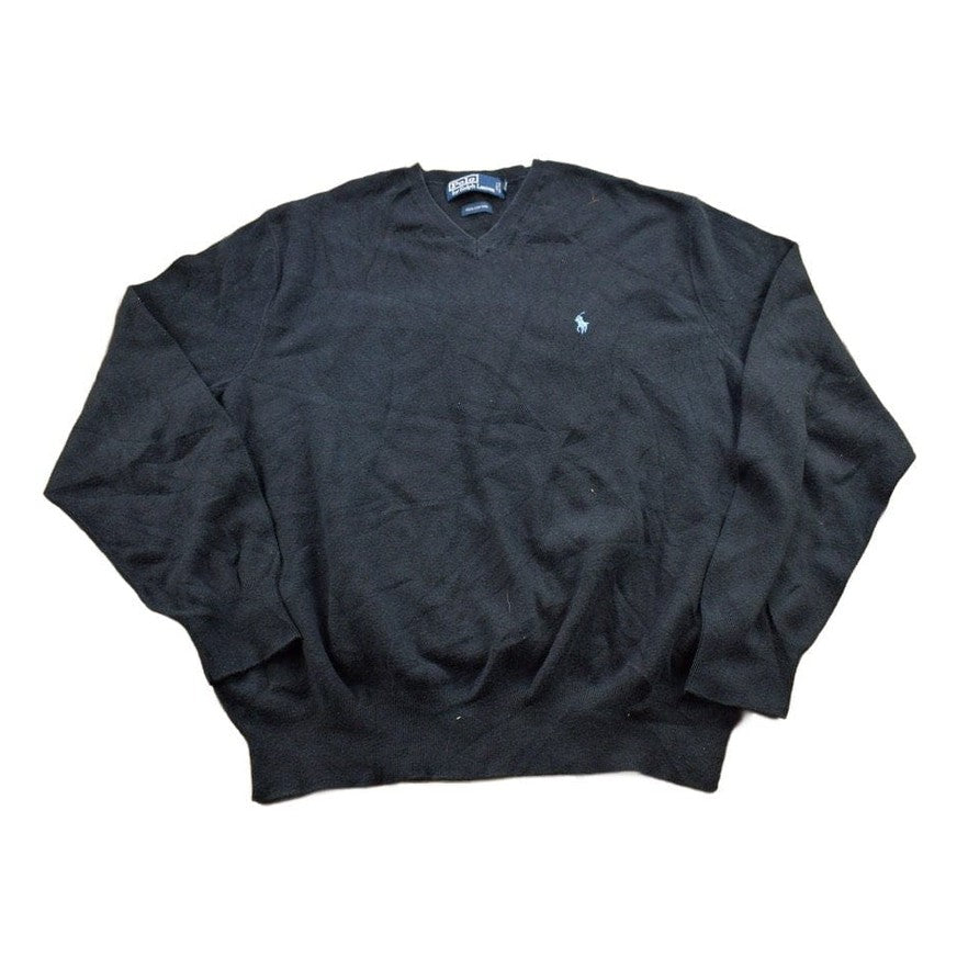 Vintage 1990s Polo Ralph Lauren Blank V-Neck Sweatshirt Men's Medium from propervintagecanada