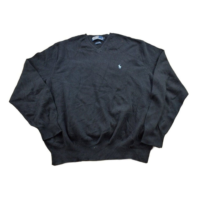 Vintage 1990s Polo Ralph Lauren Blank V-Neck Sweatshirt Men's Medium from propervintagecanada