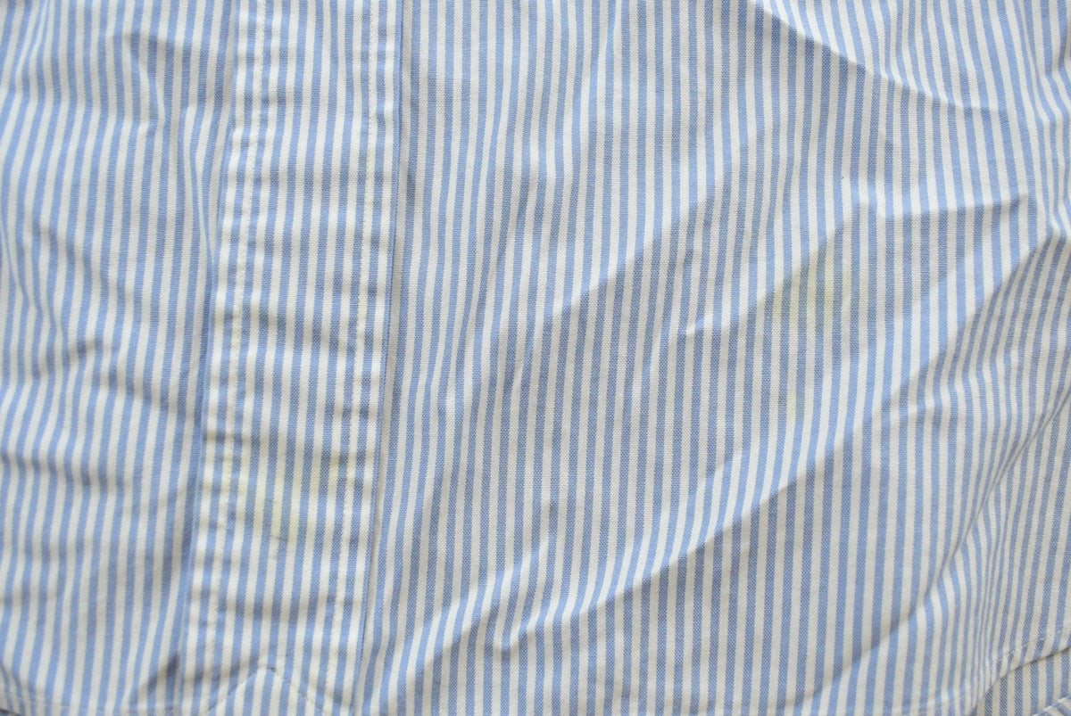Vintage 1990s Polo Ralph Lauren Blue Striped Button Up Dress Shirt Mens 2XL from propervintagecanada