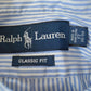 Vintage 1990s Polo Ralph Lauren Blue Striped Button Up Dress Shirt Mens 2XL from propervintagecanada