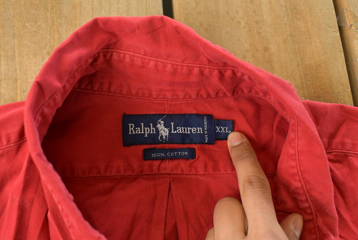 Vintage 1990s Polo Ralph Lauren Button Up Shirt Men's 2XL from propervintagecanada