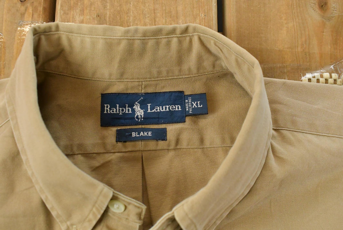 Vintage 1990s Polo Ralph Lauren Button Up Shirt Men's XL from propervintagecanada