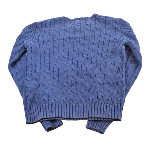 Vintage 1990s Polo Ralph Lauren Cable Knit Cotton Crewneck Sweater Men's S from propervintagecanada
