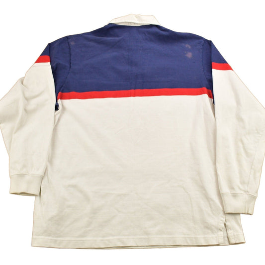 Vintage 1990s Polo Ralph Lauren Color Block Rugby Sweatshirt Men's XL from propervintagecanada