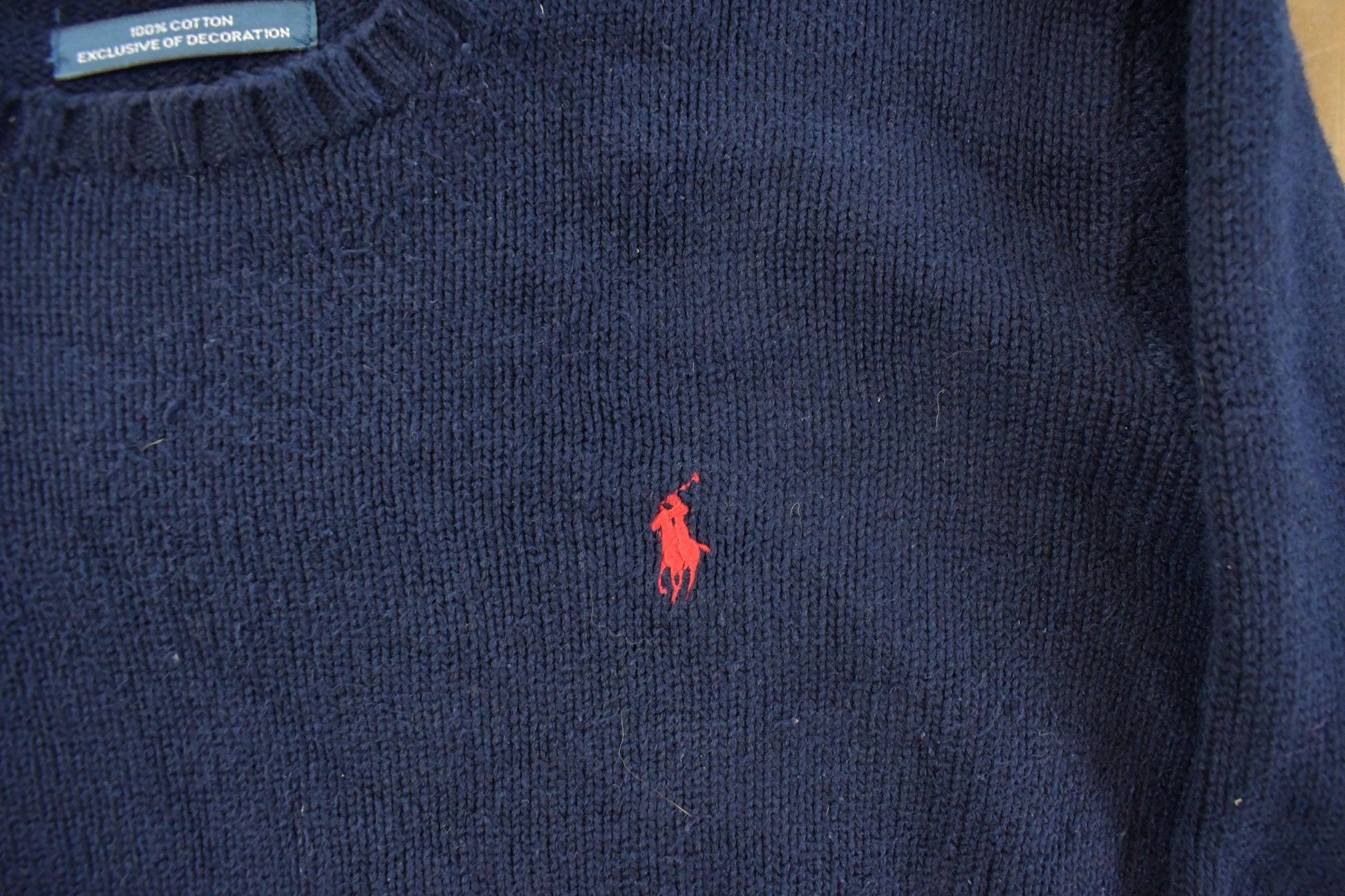 Vintage 1990s Polo Ralph Lauren Knit Crewneck Sweater Men's Medium from propervintagecanada