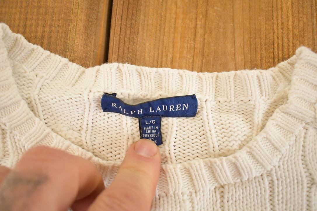 Vintage 1990s Polo Ralph Lauren Knit Crewneck Sweater Women's XS from propervintagecanada